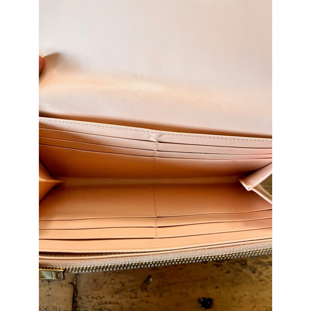 SAINT LAURENT YSL Leather Long BI-FOLD Wallet in Blush Pink - Picture 9 of 13
